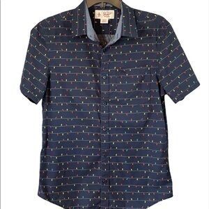 Original Penguin Christmas light design shirt in Heritage slim fit since small